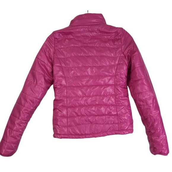 Aeropostale Puffer Jacket Womens Size Small Pink Cost Long Sleeve Full Zip - Picture 4 of 8